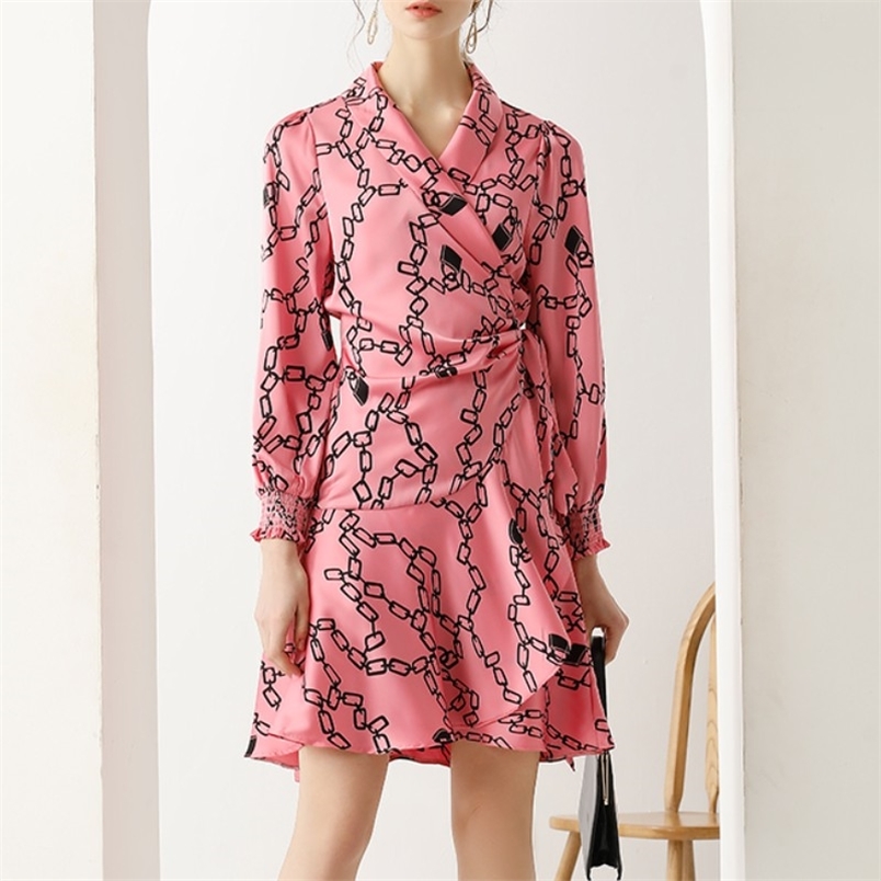 Spring Boho High Waist Chain Printed Women Dress Elegant Summer Lace-Up Fashion Wrap Asymmetric Party Vestidos 210519, Pink
Spring Boho High Waist Chain Printed Women Dress Elegant Summer Lace-Up Fashion Wrap Asymmetric Party Vestidos 210519, Pink