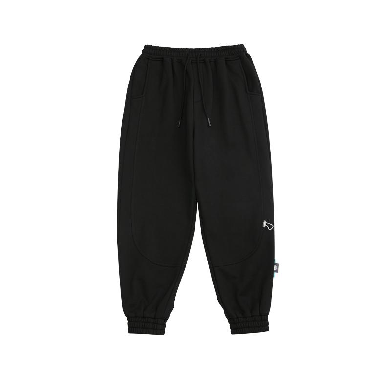 Fleece Loose Fit Men Sweatpant In Pure Color 2021 Winter Elastic Waist Streetwear Outdoor Pants 3206W Men's