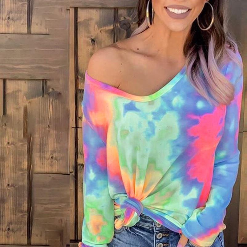 casual womens shirts tie dye v neck long sleeve blouse and streetwear oversized cold shoulder loose woman autumn pullover, White
casual womens shirts tie dye v neck long sleeve blouse and streetwear oversized cold shoulder loose woman autumn pullover, White
