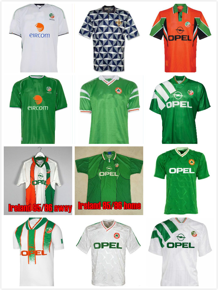 Retro Ireland soccer jersey vintage 1988 1990 1992 1994 1995 1996 2002 Republic of Ireland football shirt National 90 World cup Northern Ire, Black;yellow
Retro Ireland soccer jersey vintage 1988 1990 1992 1994 1995 1996 2002 Republic of Ireland football shirt National 90 World cup Northern Ire, Black;yellow