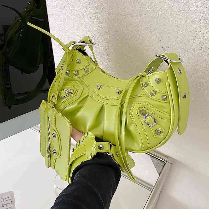 Classic Designer Handbags Balencaigas 2022 Spring Net Red Fashionable Locomotive Bag of the Same Style b Home Rivet Single Shoulder Underarm, White
Classic Designer Handbags Balencaigas 2022 Spring Net Red Fashionable Locomotive Bag of the Same Style b Home Rivet Single Shoulder Underarm, White