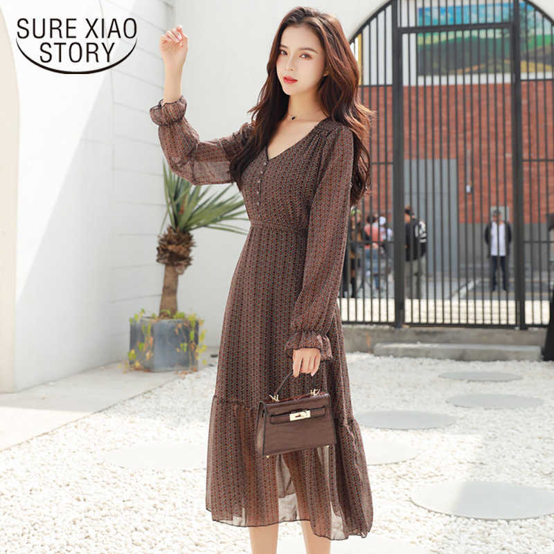 Korean Spring Casual Long Sleeve V Neck Pleated Office Beach Dresses Party Dresses Print Dress Women Vestidos 8565 50 210527, Dark brown
Korean Spring Casual Long Sleeve V Neck Pleated Office Beach Dresses Party Dresses Print Dress Women Vestidos 8565 50 210527, Dark brown