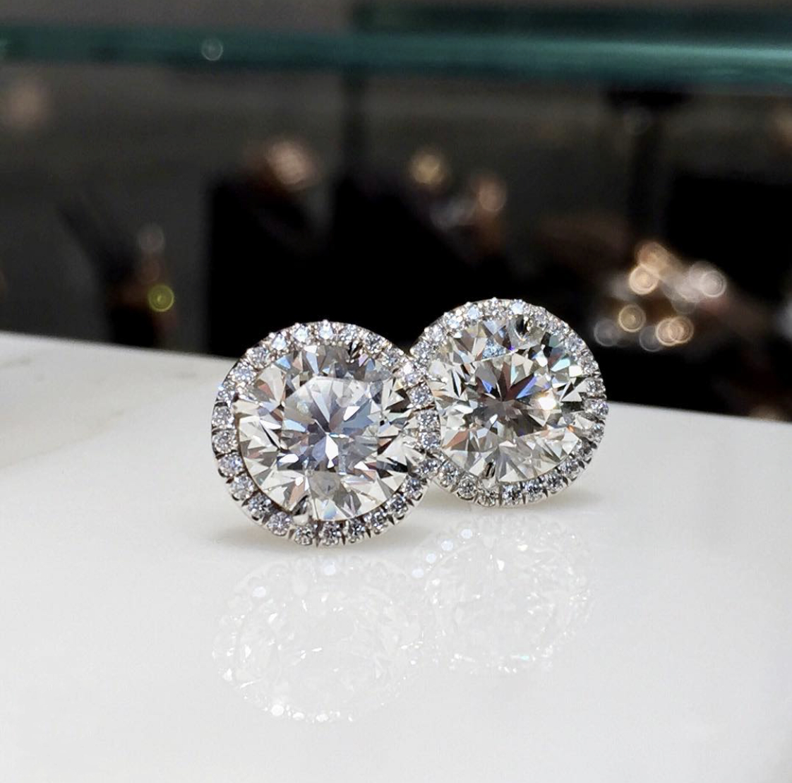 Classic 925 Sterling Silver Stud Earrings 4mm Round Simulated Diamond Earrings for Women Men Jewelry