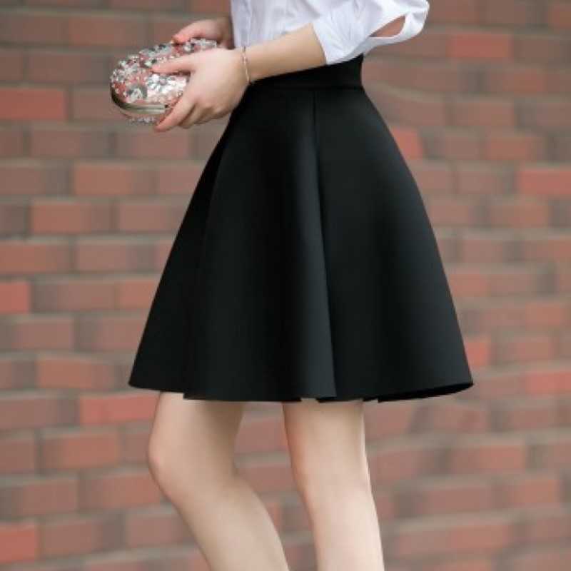 XS-5XL Plus Size Sexy Skirt Women Solid Thick Tutu s High Waist Flared Super Mini Skater Short 0804-30 210619