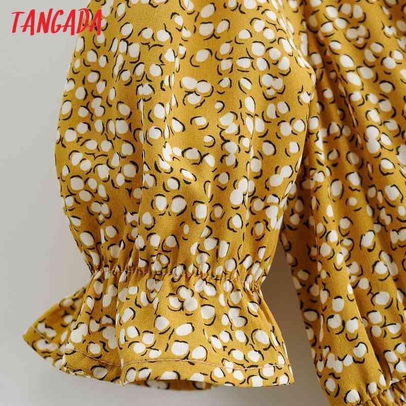 Summer Women Dots Print French Style V Neck Sleeve Ladies Short Dress Vestidos 1F61 210416