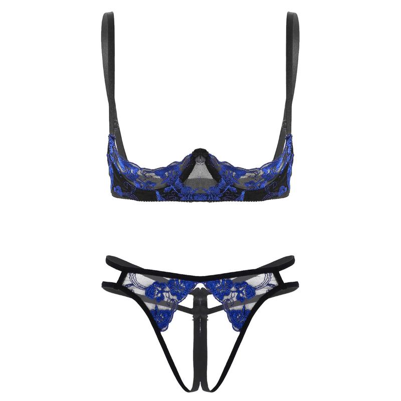 bras sets womens lingerie set floral lace push up open cup underwire bra with crotchless g-string thong briefs suit nightwear, Red;black
bras sets womens lingerie set floral lace push up open cup underwire bra with crotchless g-string thong briefs suit nightwear, Red;black