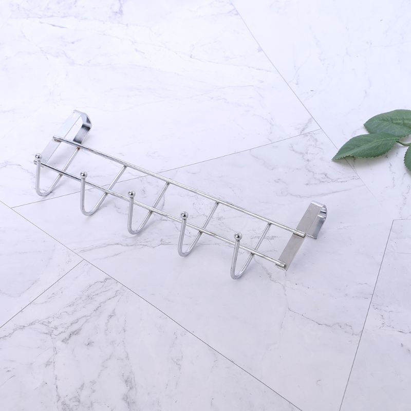 5 Hooks About Door Clothing Hanger Rack Box Door Loop Houder Plank For Home Bathroom Kitchen