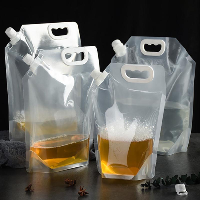 10/20pcs Large Size Stand-up Plastic Drink Packaging Bag Spout Pouch For Beer Beverage Liquid Juice Milk Coffee Gift Wrap