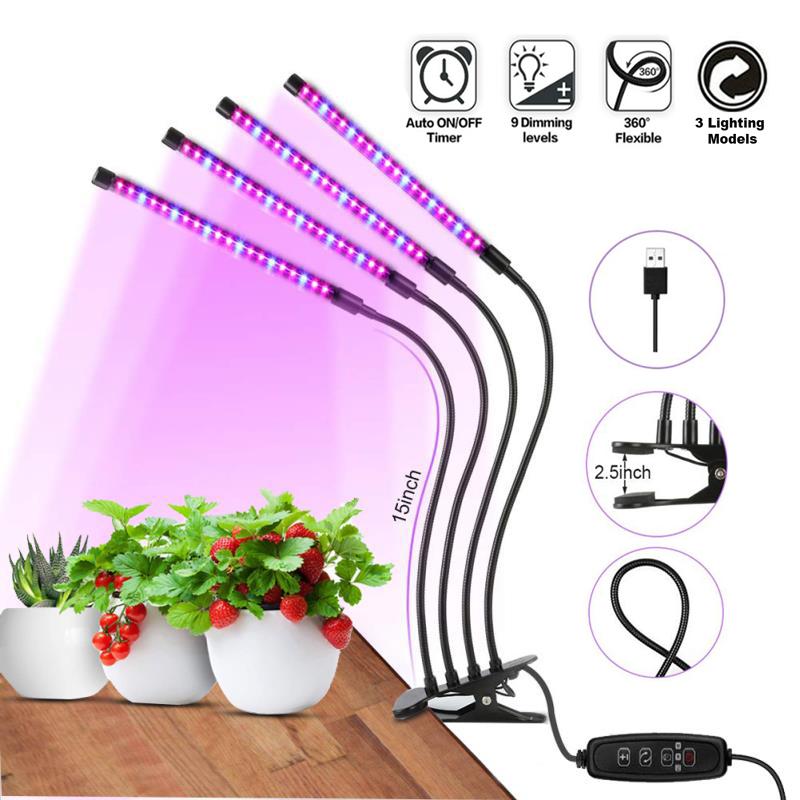 Grow Light Plant 40W LED Clip-on USB Full Spectrum Phyto Lamp For Indoor Vegetable Flowers Growth Lighting Lights
Grow Light Plant 40W LED Clip-on USB Full Spectrum Phyto Lamp For Indoor Vegetable Flowers Growth Lighting Lights