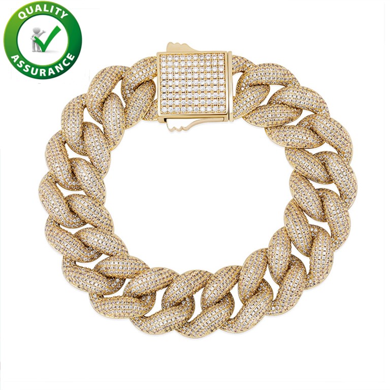 Mens Cubic Zirconia Diamond Tennis Bracelet Hip Hop Jewelry Luxury Designer Cuban Link Chain Bracelets Iced Out Rapper Fashion Bangle Bling Shiny