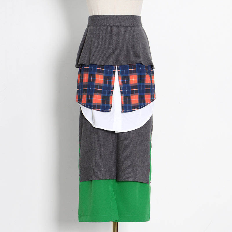 Skirts High Elastic Waist Ruffles Black Plaid Split Temperament Half-Body Skirt Women Fashion Tide Autumn Winter Runway Clothes NG4C, Gray
Skirts High Elastic Waist Ruffles Black Plaid Split Temperament Half-Body Skirt Women Fashion Tide Autumn Winter Runway Clothes NG4C, Gray