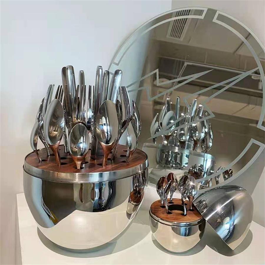 Fashion Home Furnishings tableware Trendy 24pcs Knife Fork CHRISTOFLE PARIS MOOD Cutlery Set Plating Stainless Steel Egg Tableware Kit, 24pcs (silver)1 set
Fashion Home Furnishings tableware Trendy 24pcs Knife Fork CHRISTOFLE PARIS MOOD Cutlery Set Plating Stainless Steel Egg Tableware Kit, 24pcs (silver)1 set