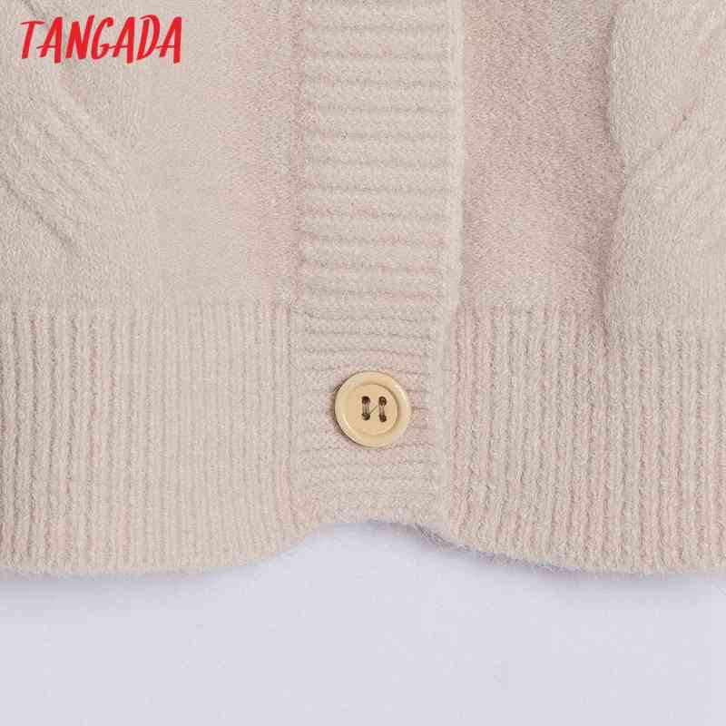 Women Vintage Basic Twist Oversized Knitted Vest V Neck Sweater Sleeveless Female Waistcoat Tops 6H13 210416