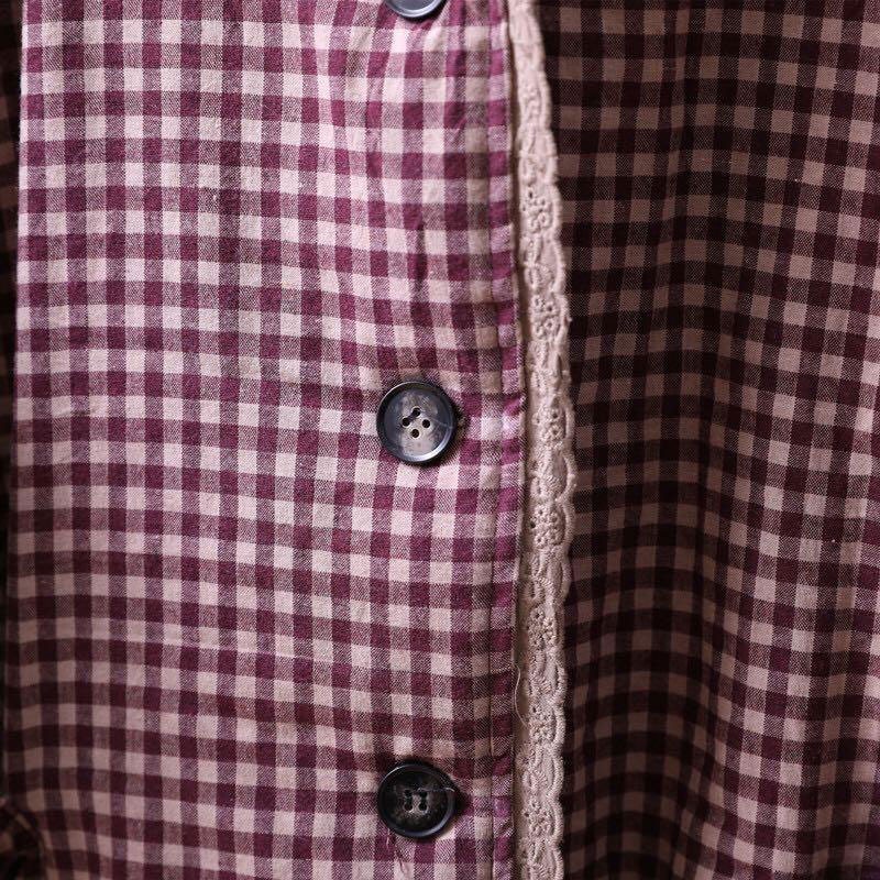 Autumn Winter Arts Style Women Stand Collar Cotton Plaid Short Coats Loose Casual Single Breasted Thicken Jackets Big Size M496 210512