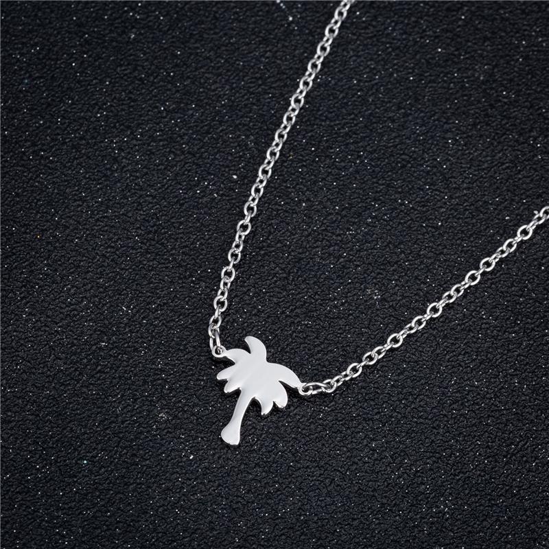 Pendant Necklaces Stainless Steel Tropical Palm Coconut Tree Beach Necklace For Women
Pendant Necklaces Stainless Steel Tropical Palm Coconut Tree Beach Necklace For Women