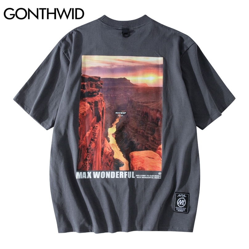 Oversize Tshirt Streetwear Hip Hop Casual Mountain Sunset Print Short Sleeve Cotton T-Shirts Fashion Harajuku Tees Tops 210602, Black
Oversize Tshirt Streetwear Hip Hop Casual Mountain Sunset Print Short Sleeve Cotton T-Shirts Fashion Harajuku Tees Tops 210602, Black