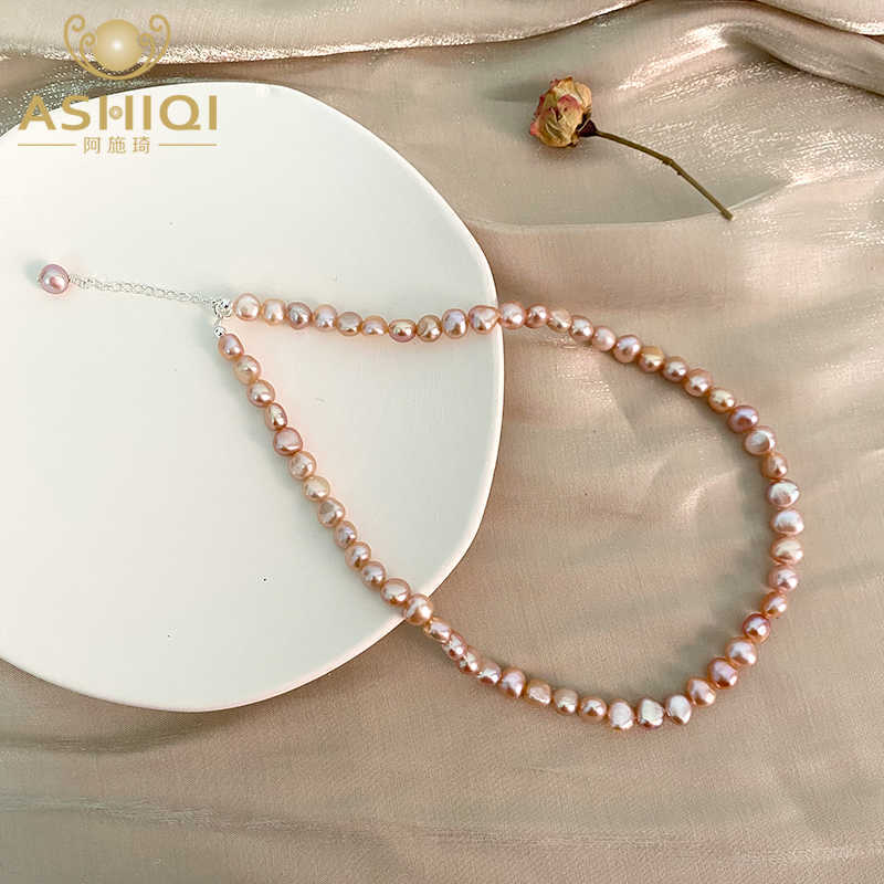 ASHIQI Natural Freshwater Pearl Baroque 925 Sterling Silver Necklace Button Jewelry for Women 2021
ASHIQI Natural Freshwater Pearl Baroque 925 Sterling Silver Necklace Button Jewelry for Women 2021
