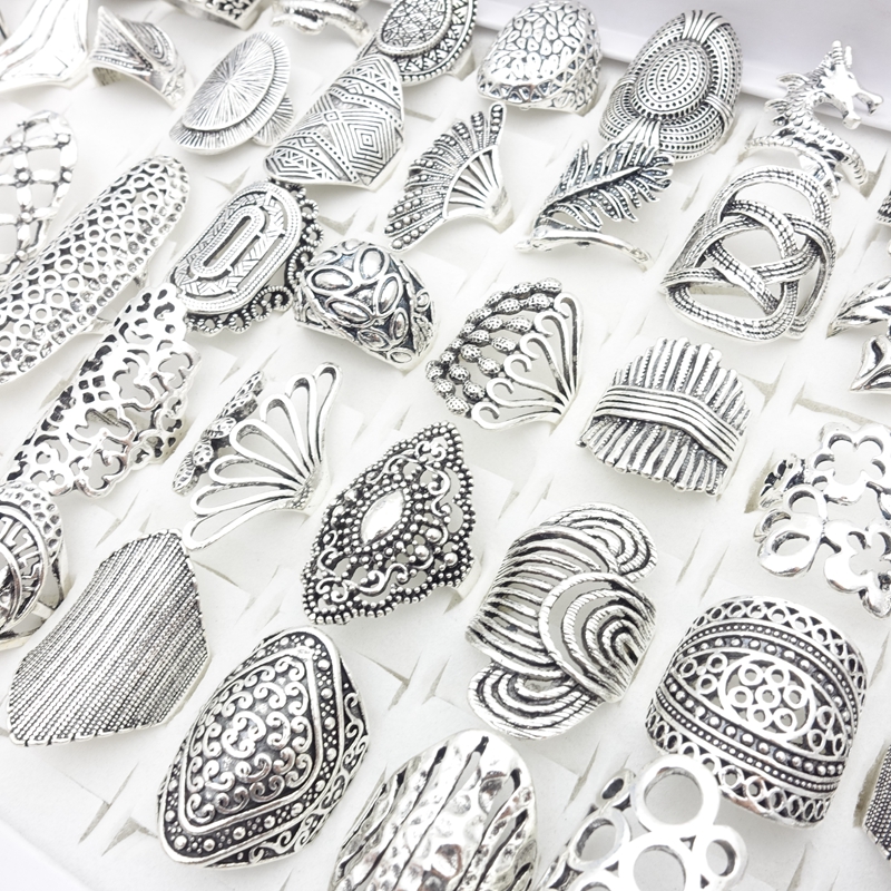 wholesale 50pcslot Vintage Jewelry Rings for Women Antique Silver Finger Ring Party Gifts Brand new Dropshipping Mix Styles Fashion
wholesale 50pcslot Vintage Jewelry Rings for Women Antique Silver Finger Ring Party Gifts Brand new Dropshipping Mix Styles Fashion