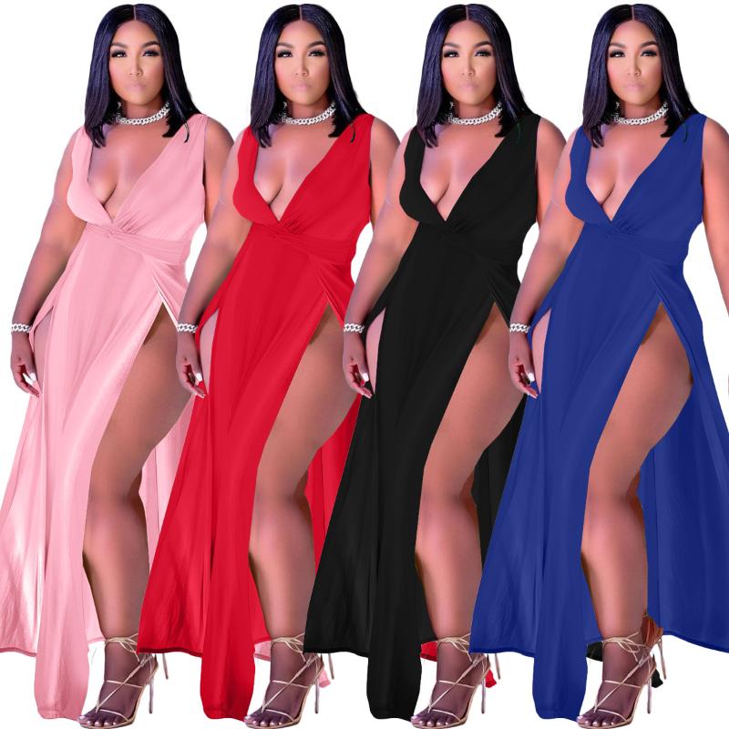 Casual Dresses Women' Sexy Sleeveless V-neck Dress Long Maxi Split Night Club Party Beach Holiday Tunics Robe Femme Vestidos, Black
Casual Dresses Women' Sexy Sleeveless V-neck Dress Long Maxi Split Night Club Party Beach Holiday Tunics Robe Femme Vestidos, Black