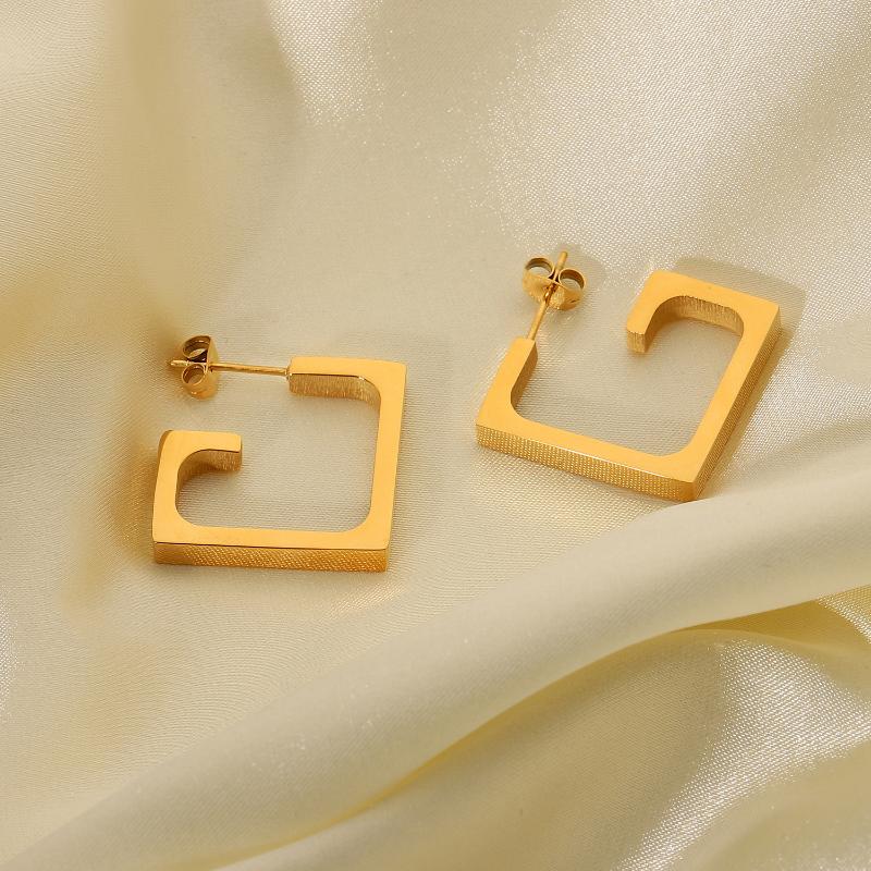 Hoop & Huggie Unique G Shape Square Open Design Earrings For Women 18K Gold Plated Stainless Steel Circle Jewelry
Hoop & Huggie Unique G Shape Square Open Design Earrings For Women 18K Gold Plated Stainless Steel Circle Jewelry