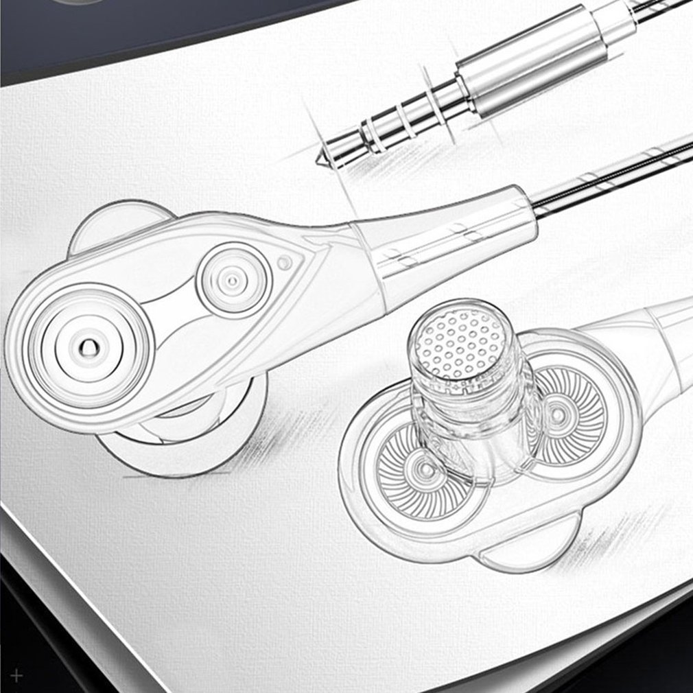 Dynamic Drivers Hd Super Subwoofer Hifi Headset Bedrade Heavy Bas Space Printing Sport Oortelefoon Gaming Earrings
