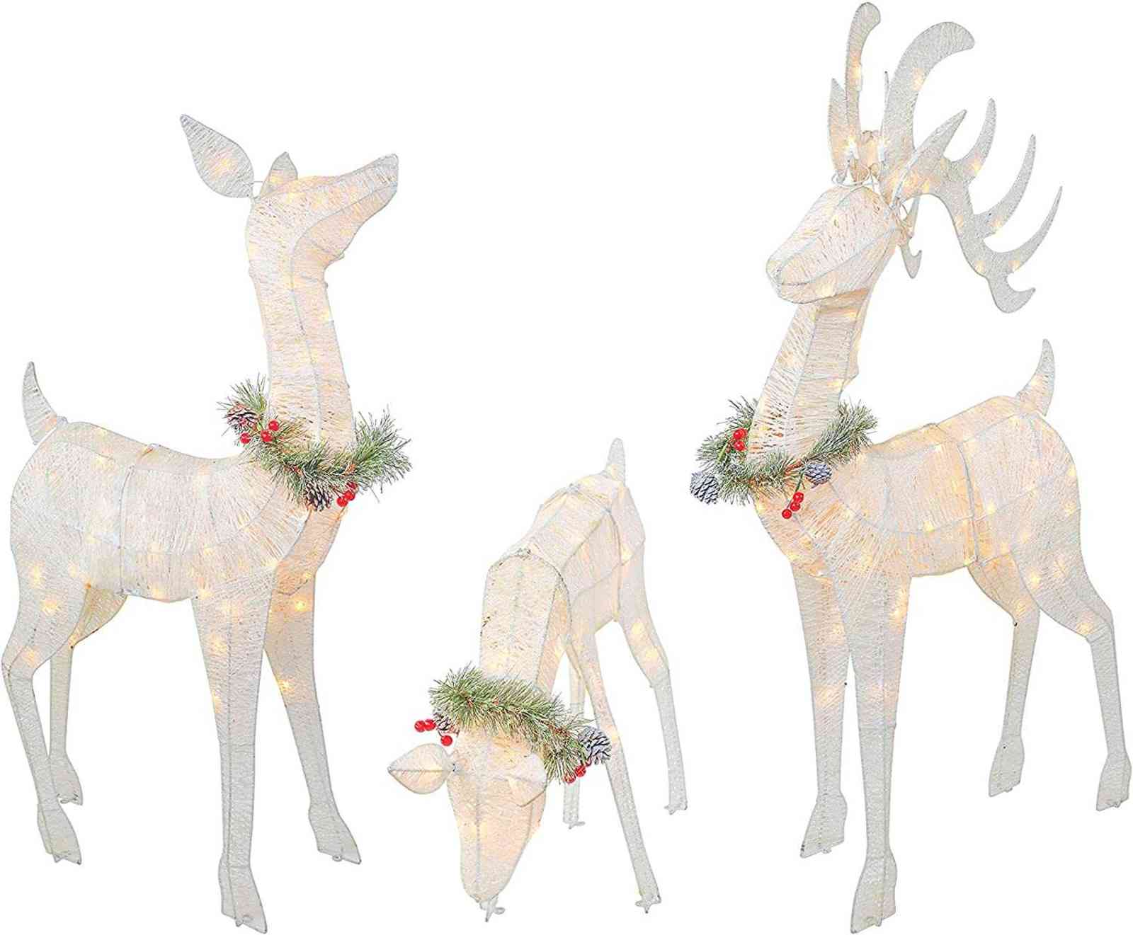 Top treasures 3-piece reindeer family luminous deer set 210 lights 132.08 cm bull 111.76 cm big deer family indoor or outdoor Christmas H1106
Top treasures 3-piece reindeer family luminous deer set 210 lights 132.08 cm bull 111.76 cm big deer family indoor or outdoor Christmas H1106