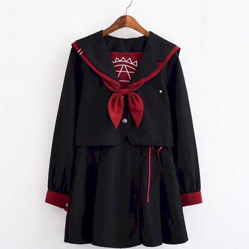 Japanese long-sleeved JK uniform skirt suit summer student Korean college style magic array jk sailor female 2 210526, Short sleeve suit
Japanese long-sleeved JK uniform skirt suit summer student Korean college style magic array jk sailor female 2 210526, Short sleeve suit
