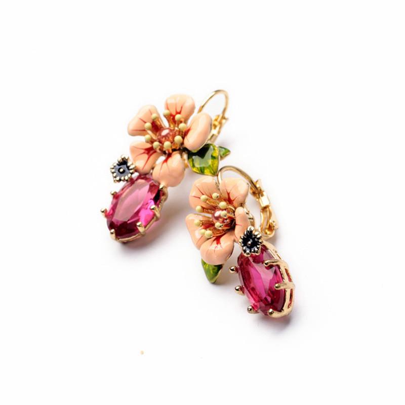 Stud High Sense Niche Earrings Temperament Fashion Wild Enamel Glaze Mori Girl Super Fairy Fresh Flower Ear Hooks, Golden;silver
Stud High Sense Niche Earrings Temperament Fashion Wild Enamel Glaze Mori Girl Super Fairy Fresh Flower Ear Hooks, Golden;silver