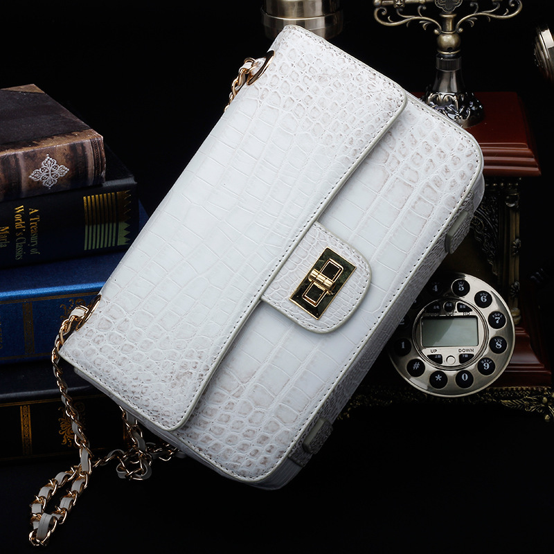 Messenger Bags Messenger BagsWomen's Genuine Alligator Skin Small Square Bag in Summer 2021