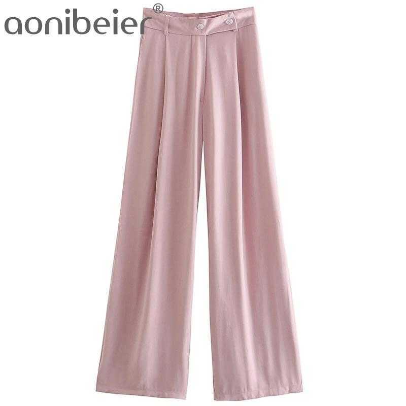 Pink Loose Long Pants Summer Folds Front Side Pockets High Waist Women Casual Trousers Female Office Lady Suit 210604
Pink Loose Long Pants Summer Folds Front Side Pockets High Waist Women Casual Trousers Female Office Lady Suit 210604