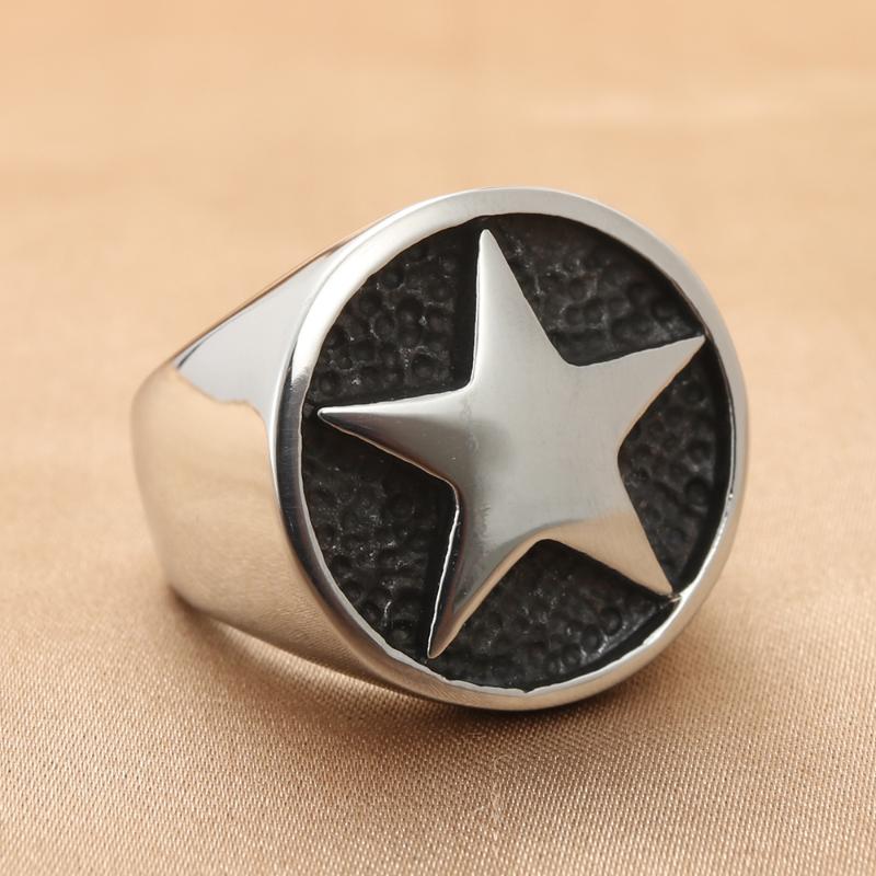 Wedding Rings Fashion Jewelry Stainless Steel Five-Pointed Star Ring Men Trendy Simple Punk Gift 213012 
Wedding Rings Fashion Jewelry Stainless Steel Five-Pointed Star Ring Men Trendy Simple Punk Gift 213012