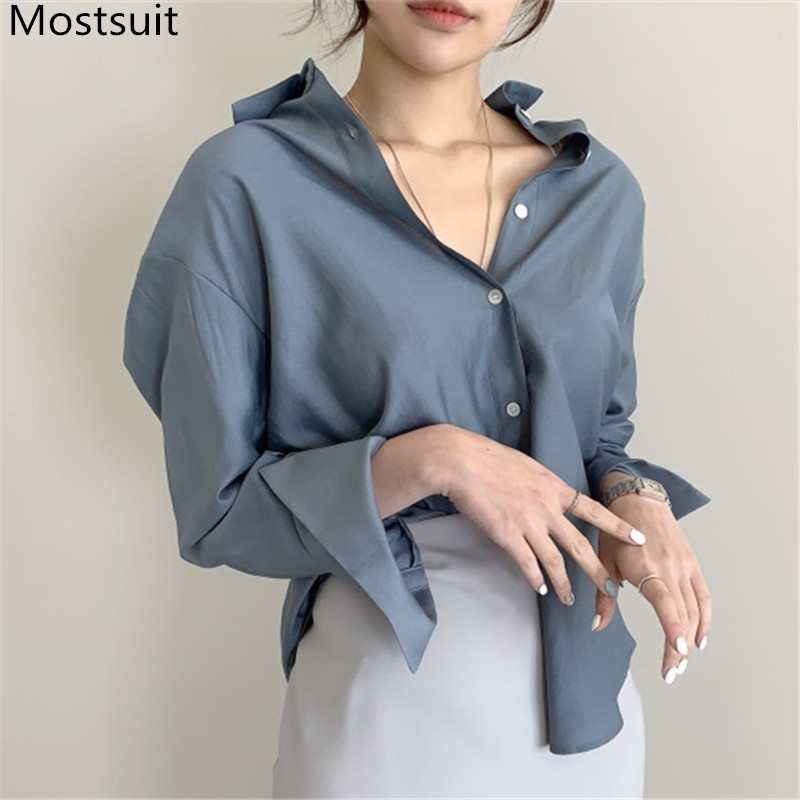 Korean Solid Simple Blouses Shirts Women Long Sleeve Turn-down Collar Basic Casual Fashion Office Female Tops Blusas Mujer 210518, Dark blue
Korean Solid Simple Blouses Shirts Women Long Sleeve Turn-down Collar Basic Casual Fashion Office Female Tops Blusas Mujer 210518, Dark blue