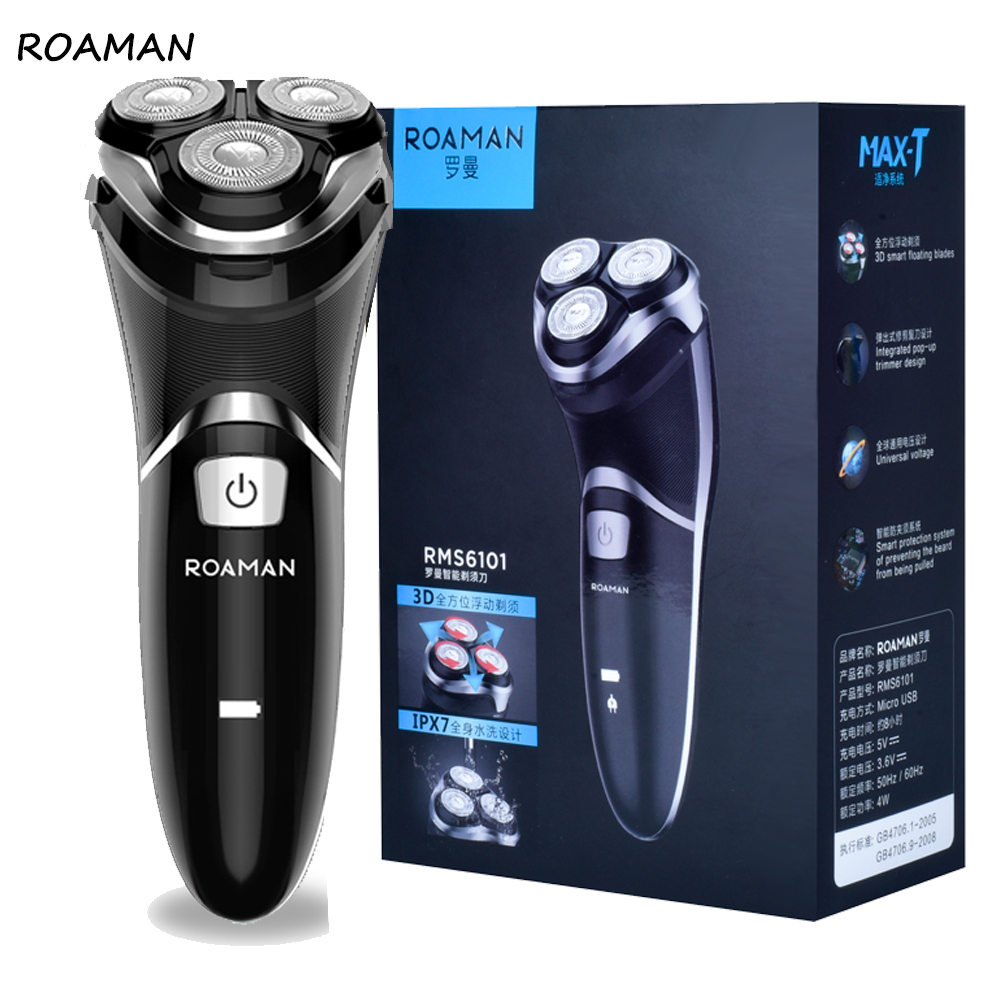 Roaman S6101 Electric Shaver Face Care Washable USB Cable Rechargeable Triple Blade 3D Razors Electric Shaving Beard Machine
Roaman S6101 Electric Shaver Face Care Washable USB Cable Rechargeable Triple Blade 3D Razors Electric Shaving Beard Machine
