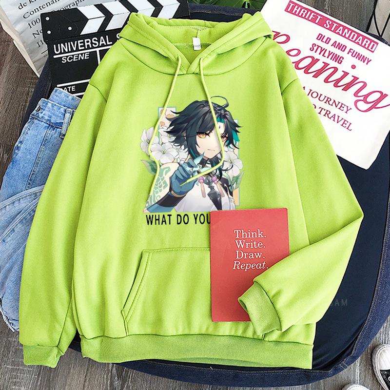 Men's Hoodies & Sweatshirts Harajuku Xiao Game Genshin Impact Fashion Streetwear Manga Cartoon Unisex Autumn Winter Oversized Itself