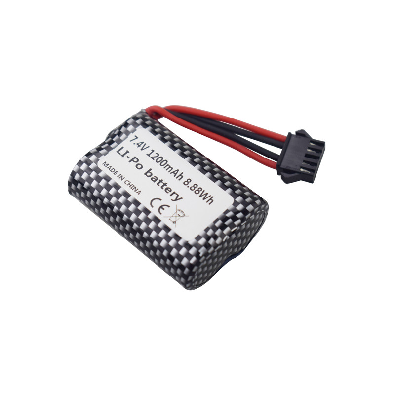 2PCS 74V 1200mAh Lithium Battery For R208 R308 2008 R206 RC Boat Battery High Speed Speedboat Ship Model Accessories