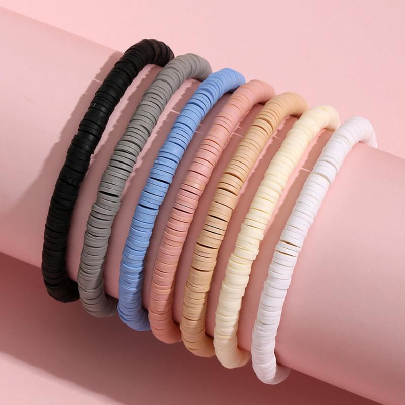 Beaded, Strands DIEZI Bohemian Ethnic 6mm Soft Clay Elastic Rope Bracelet Sets For Women Girls Multilayer Multicolor Beads Strand
Beaded, Strands DIEZI Bohemian Ethnic 6mm Soft Clay Elastic Rope Bracelet Sets For Women Girls Multilayer Multicolor Beads Strand