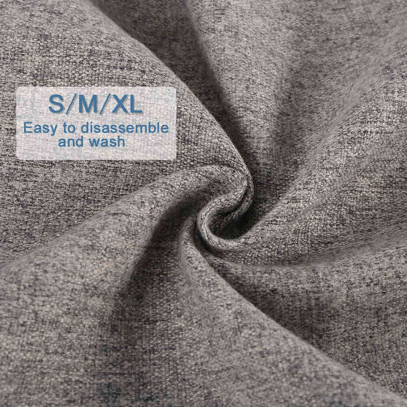 Lazy Sofa Cover Solid Chair Covers Without Filler Linen Cloth Lounger Seat Bean Bag Pouf Puff Couch Tatami Living Room Beanbags 220112