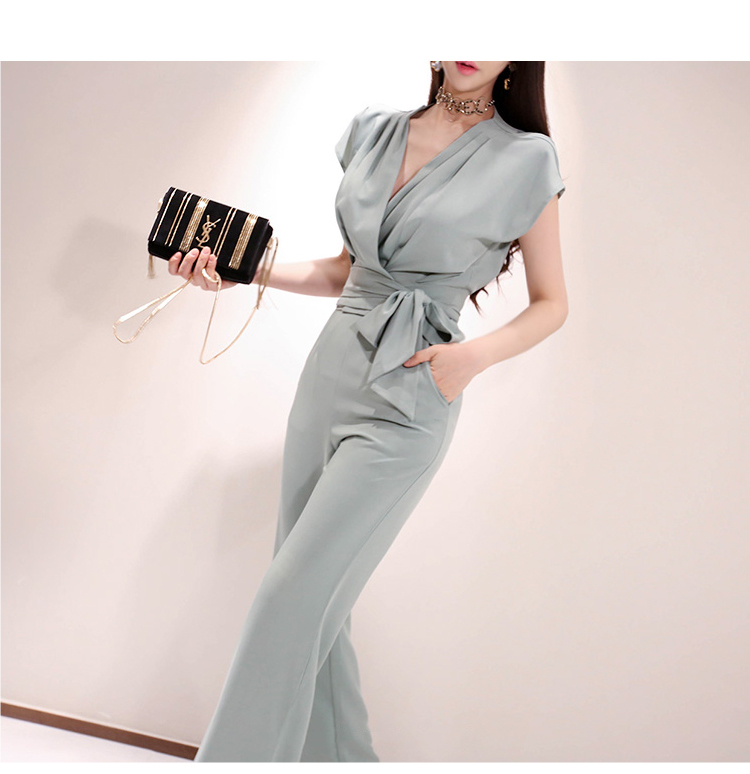 Business Women pant suits Summer Office Ladies Sexy V Neck Lace UP short Blouse Tops + High Waist OL Long Pants Set 210518