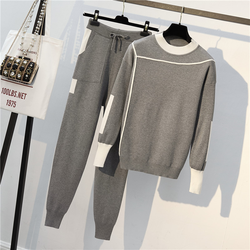 Korean Knitted Two Piece Suits for Women O Neck Long Sleeves Pullover Sweater Tops And Trousers Tracksuit Sweaterwear Pants Sets, Black
Korean Knitted Two Piece Suits for Women O Neck Long Sleeves Pullover Sweater Tops And Trousers Tracksuit Sweaterwear Pants Sets, Black