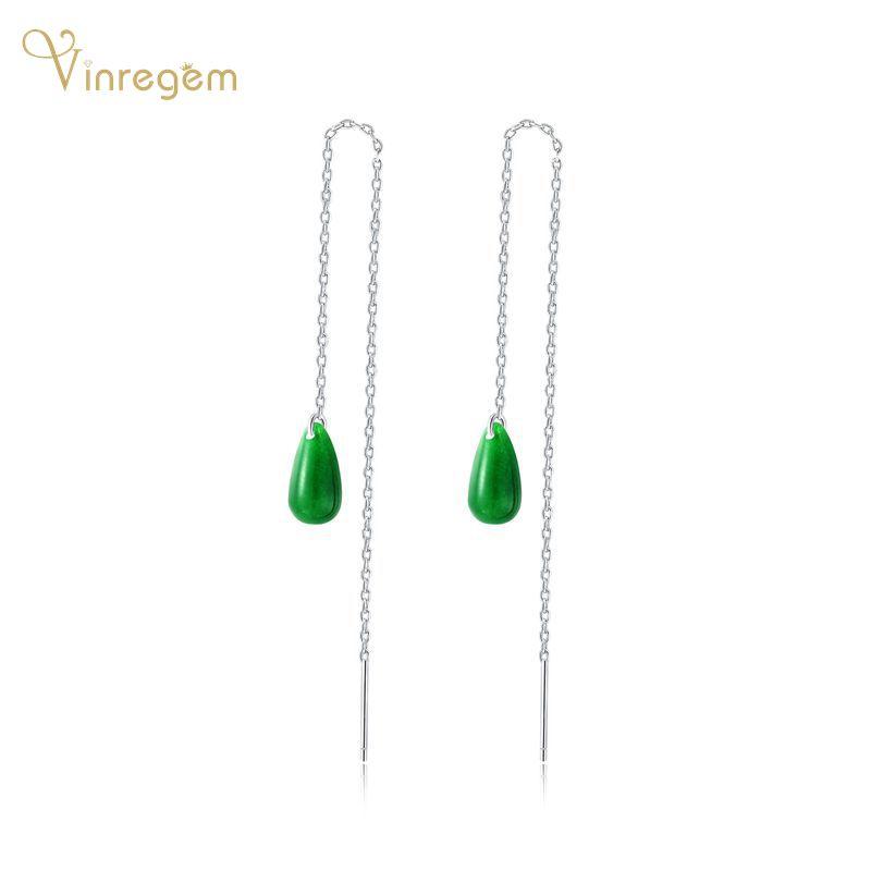 Dangle & Chandelier Vinregem Vintage 100% 925 Sterling Silver Green Jade Wedding Engagement White Gold Tassel Earrings For Women Fine Jewelr
Dangle & Chandelier Vinregem Vintage 100% 925 Sterling Silver Green Jade Wedding Engagement White Gold Tassel Earrings For Women Fine Jewelr