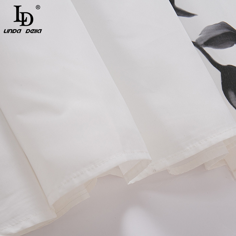 Summer Elegant Floral print Vintage Long Dress Women O-neck White Tulle patchwork Loose Ladies Runway Maxi 210522