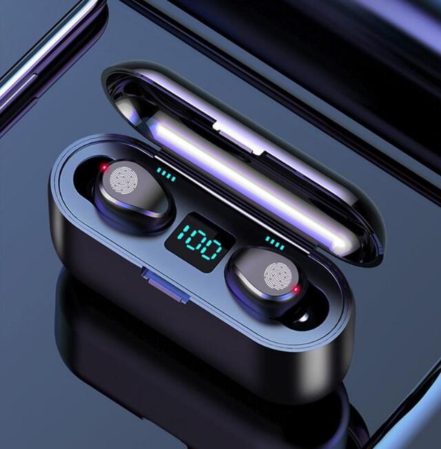 F9 Wireless Earphone Bluetooth V5.0 Earbuds Headphone Cell Phone Earphones LED Display With 2000mAh Power Bank Headset Microphone MQ01
F9 Wireless Earphone Bluetooth V5.0 Earbuds Headphone Cell Phone Earphones LED Display With 2000mAh Power Bank Headset Microphone MQ01