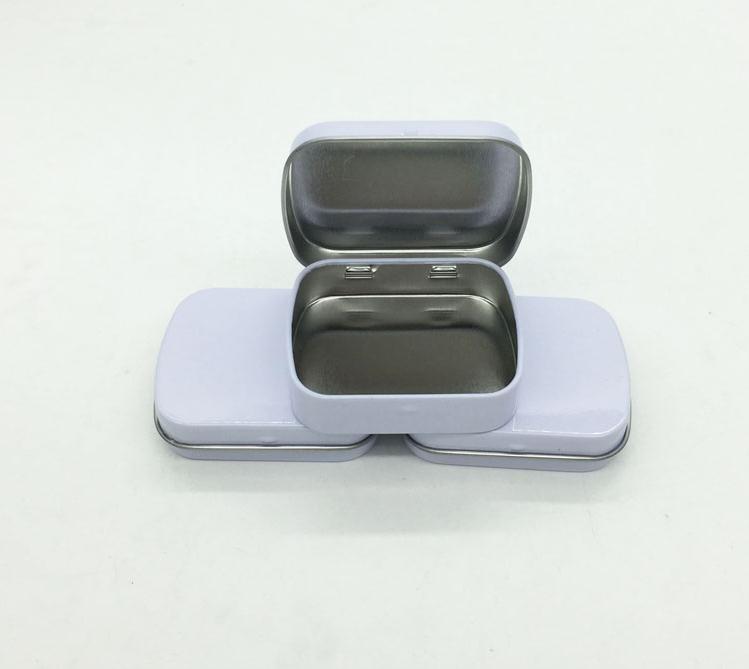 200pcs/lot Mini Tin Box Gift Box/mint Metal Box White Rectangle Plain Metal Tin Storage Boxes Wholesale