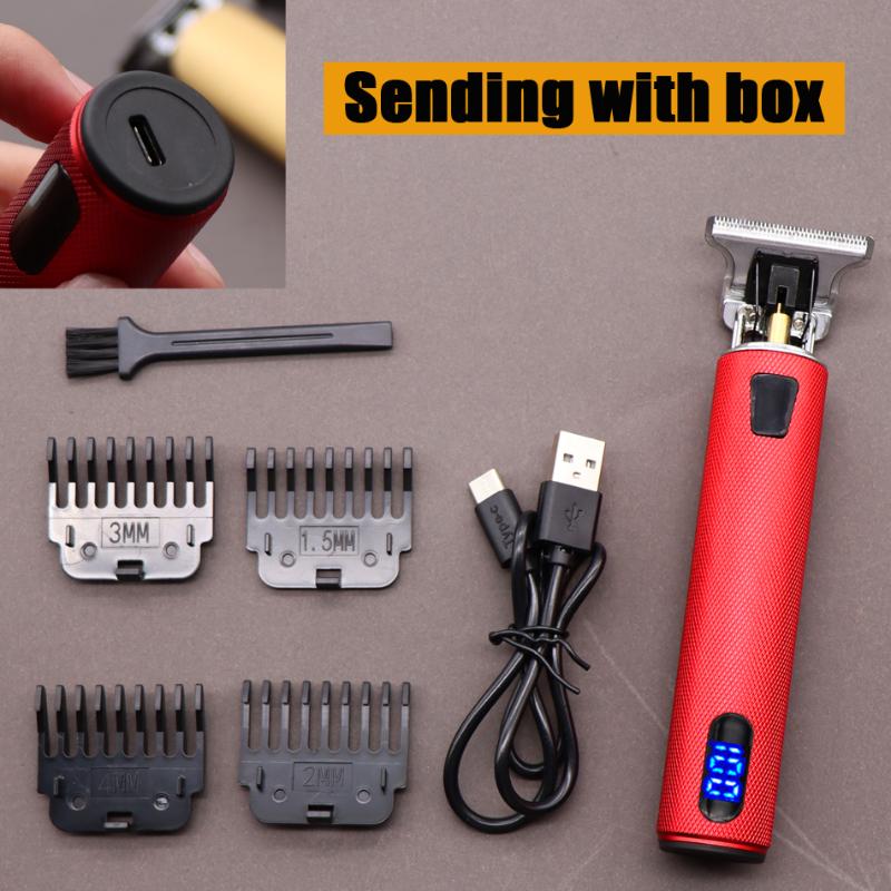 Hair Clippers T9 0mm Professional Clipper Electric Rechargeable Men Shaver Beard Trimmer Barber Cut Cutting Machine