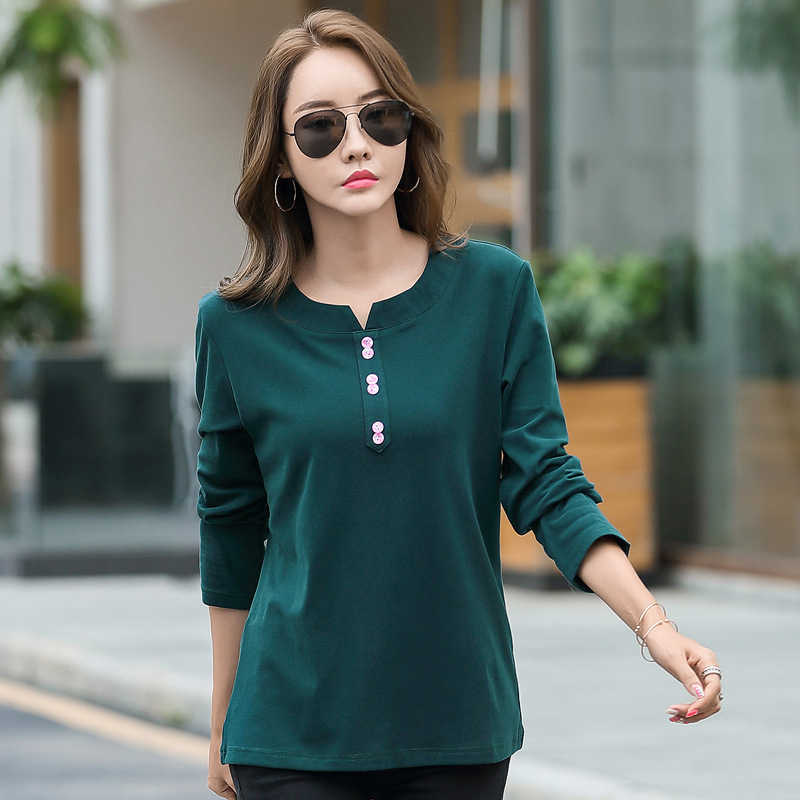 Button T Shirt Women Cotton Spring Fashion Clothes Plus Size Long Sleeve Tops T- Female Tee Femme 210615, Pink
Button T Shirt Women Cotton Spring Fashion Clothes Plus Size Long Sleeve Tops T- Female Tee Femme 210615, Pink