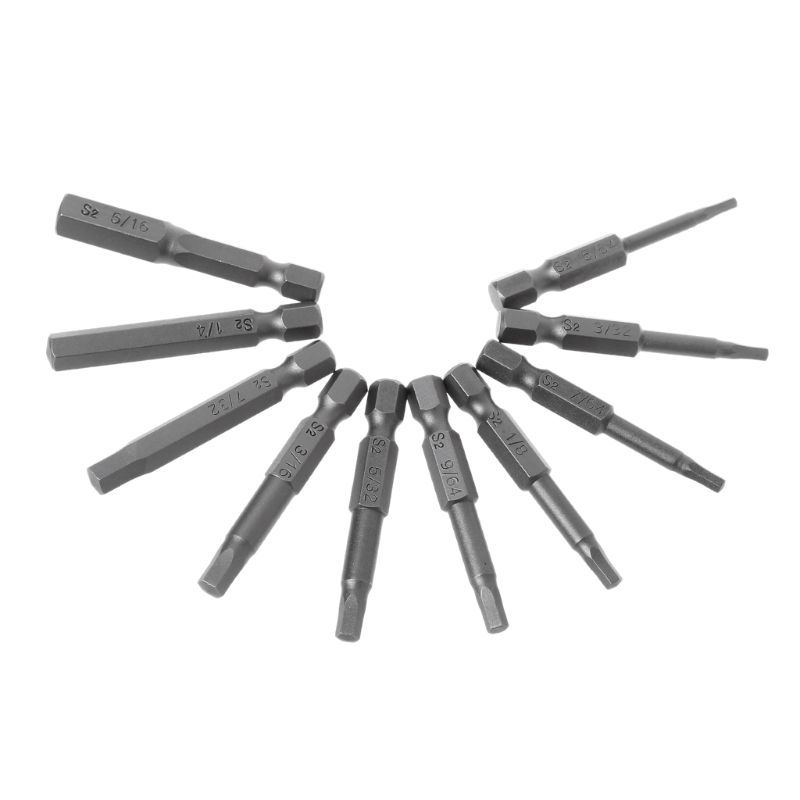 10-piece Magnetic Hexagon Screwdriver Bit S2 Staal 1/4 Inch Hex Shank Screwdriver Drivers Set 50 mm