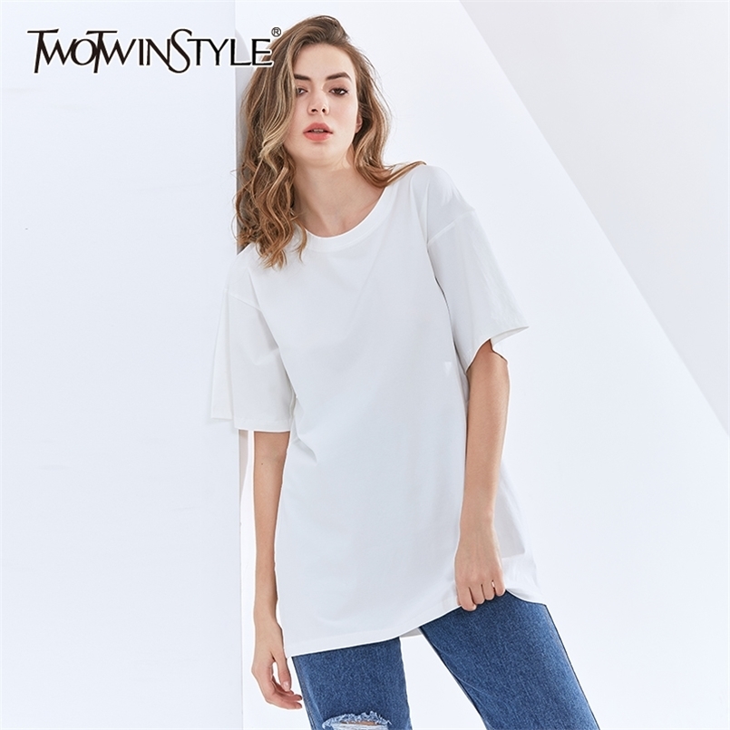 TWOWINSYLE Casual Shirt For Women O Neck Short Sleeve Loose Minimalist Knitted Solid Shirts Female Fall Clothes ide 210524, White
TWOWINSYLE Casual Shirt For Women O Neck Short Sleeve Loose Minimalist Knitted Solid Shirts Female Fall Clothes ide 210524, White