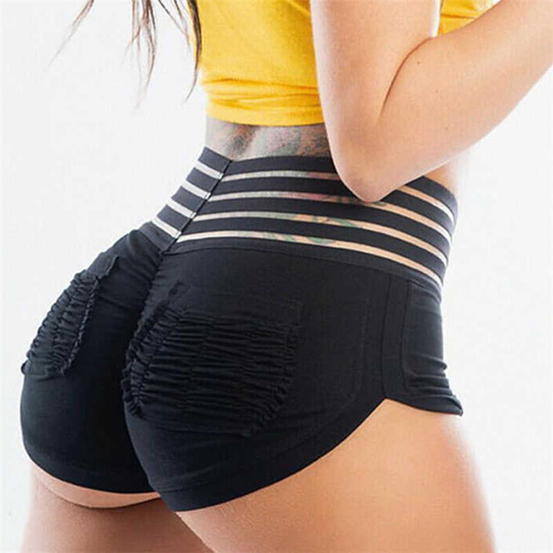 FITTOO Sexy High Waist Shorts Women Summer Cotton Push Up Hip Fitness Women Shorts Skinny Shorts With Pockets 210611