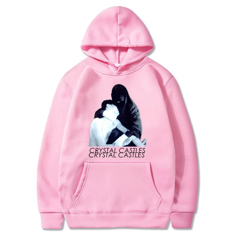 Men's Hoodies & Sweatshirts Crystal Castles Printed Hip Hop Long Sleeve Pullover Loose Casual Streetwear For Men And Women Hoodie