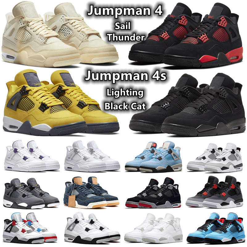 Jumpman 4 4s men women basketball shoes Red Thunder Black Cat Sail Lightning University Blue Infrared Taupe Haze White Oreo Wild Things mens trainer sports sneakers, Color#42
Jumpman 4 4s men women basketball shoes Red Thunder Black Cat Sail Lightning University Blue Infrared Taupe Haze White Oreo Wild Things mens trainer sports sneakers, Color#42